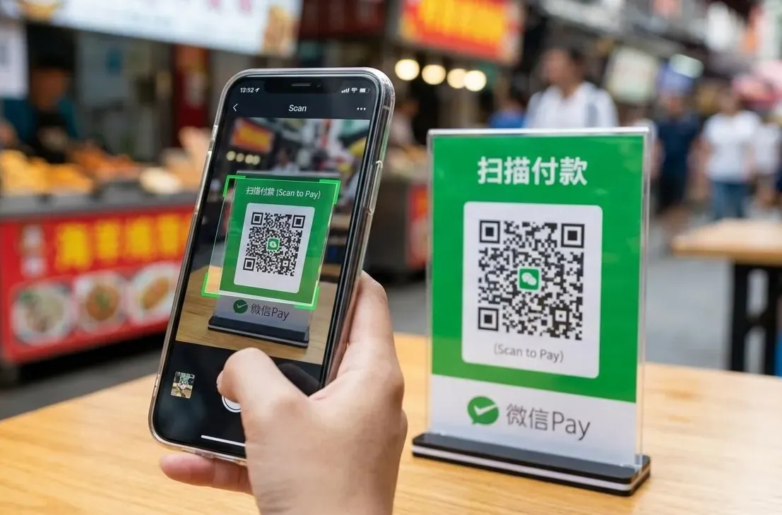 You scanning a printed QR sticker